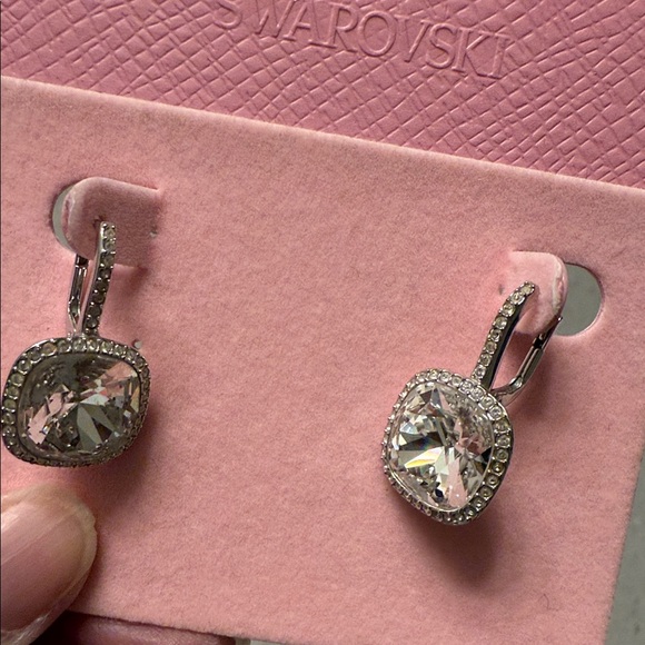 Swarovski Silver and Crystal Drop Earrings - Picture 2 of 5